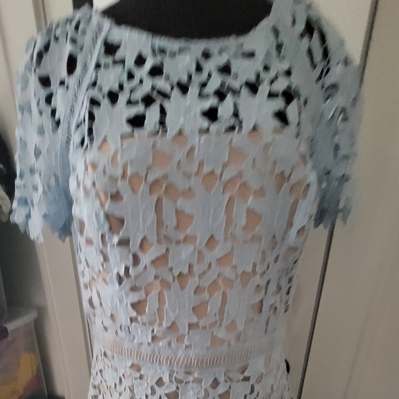 Eliza J overlay sheath lace dress size 10 nwt - Picture 6 of 16